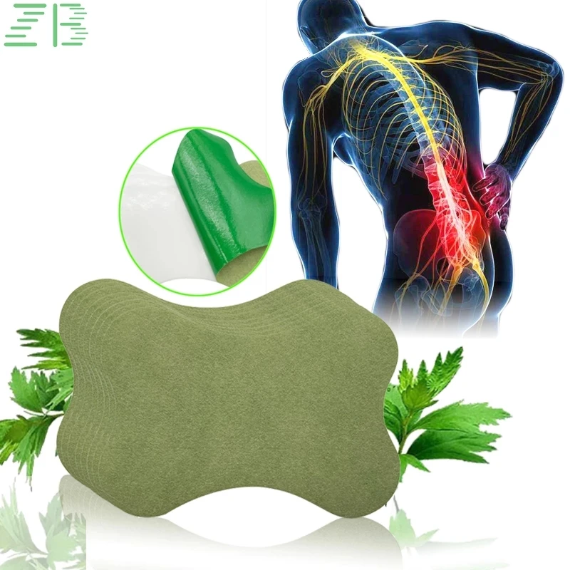 12pcs/bag Lumbar Spine Stickers Arthritis Moxibustion Medical Plaster Wormwood Back Pain Patch Self-heating Bone Pain Relief