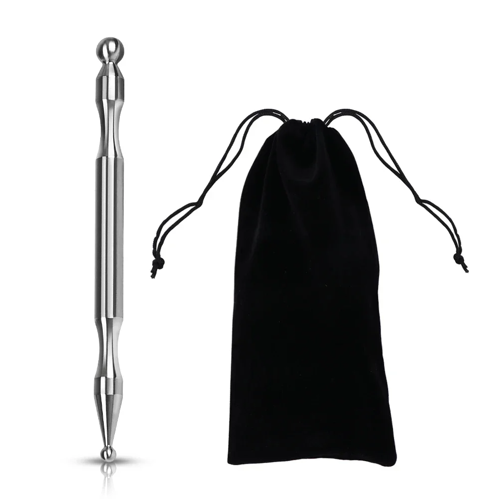 

Акупунктурная ручка из нержавеющей стали, массажер для глубоких тканей, двойная головка, рефлексология лица, акупрессура, бар для облегчения меридиана тела, облегчение боли