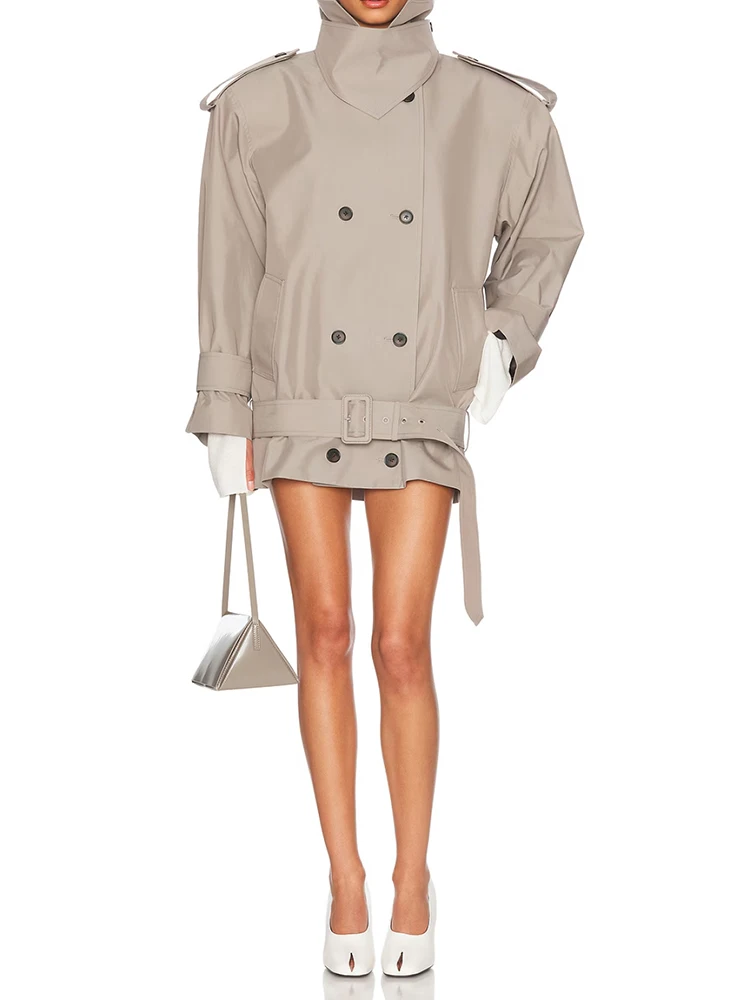 

Женская одежда Y2K, осенне-зимнее двубортное женское пальто большого размера с мягкими плечами, женские куртки, новинка 2023 года