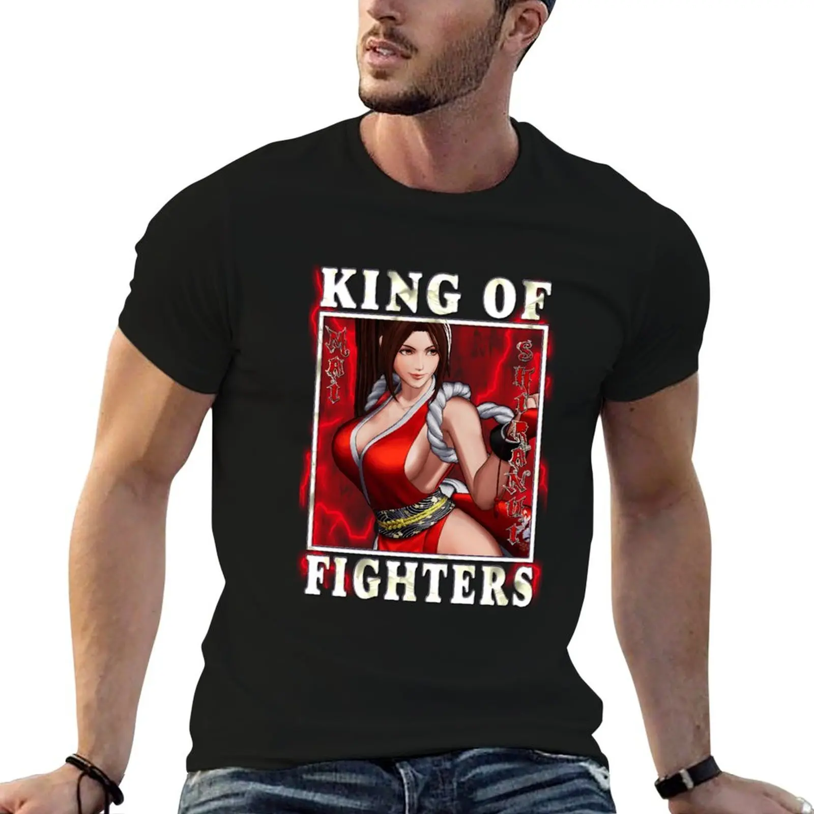 King of Fighters XV - Fascinating Kunoichi Mai Shiranui KOF T-Shirt for a boy anime clothes mens clothes