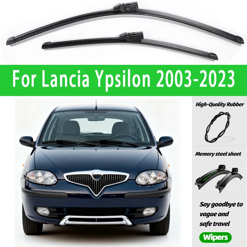 

2pcs Front Windshield Wiper Blades Windscreen Wipers For Lancia Ypsilon 2003-2023 2013 2014 2015 2016 2017 2018 2019 2020 2021