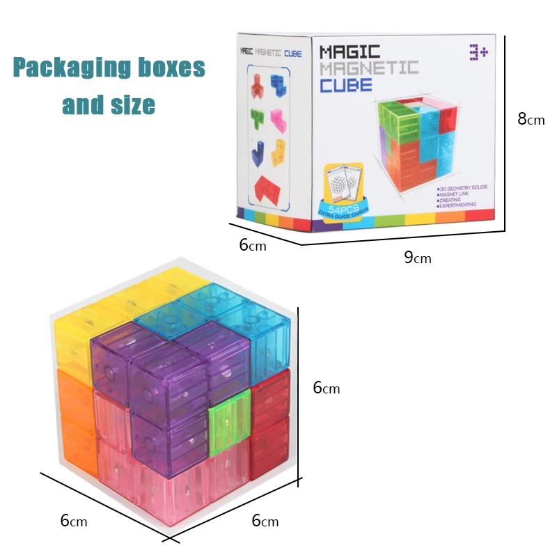 Cube Magneet Magnetische Blokjes Speeltjes Cubo Puzzel Educatief Speelgoed Meerdere Vormen Magic Cube Kerst Verjaardag Geschenken