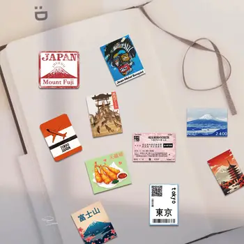 10/50張復古日本東京旅行印章貼紙,美觀塗鴉風格,適用於筆記型電腦、行李箱、滑板、剪貼簿等。 10 最佳銷售 日本貼紙 - №7