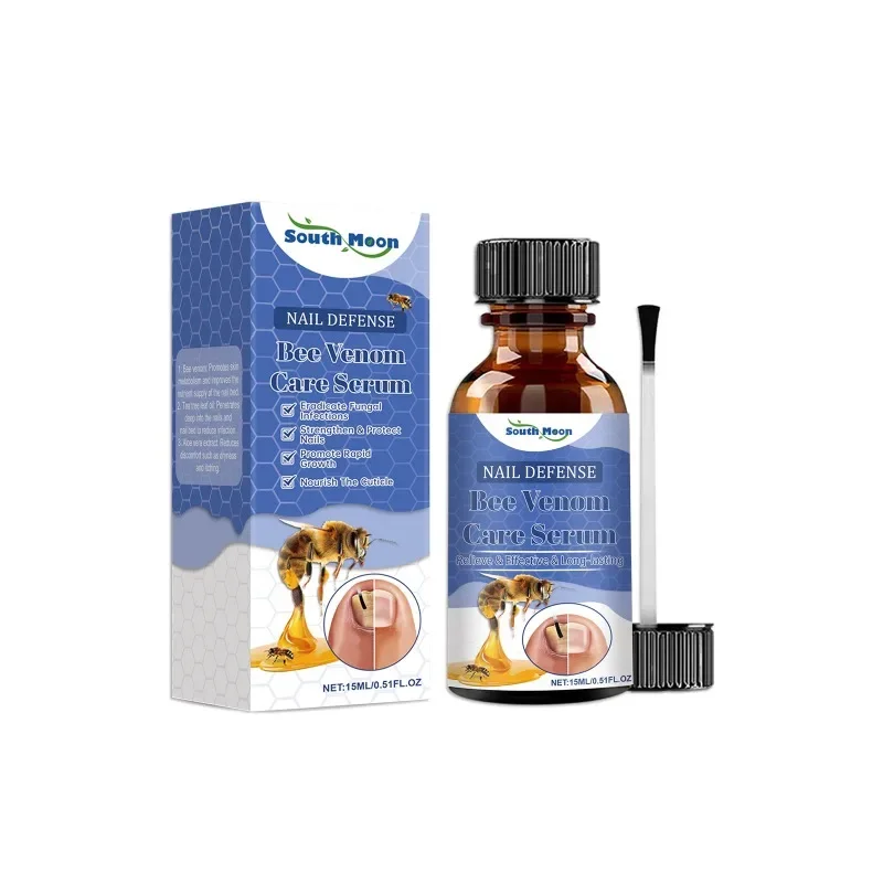 Suero para el cuidado de Venom de abeja, aceite Natural para el cuidado de las uñas, antiinfección, eliminación de hongos en los dedos del pie, hidratante profunda, mantenimiento diario