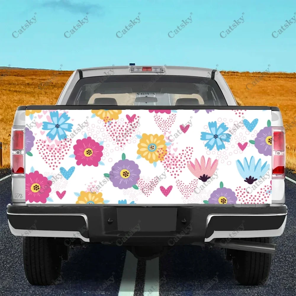 

Colorful Summer Flower Truck Decals Truck Tailgate Decal Sticker Wrap , Bumper Stickers Graphics for Car Trucks SUV