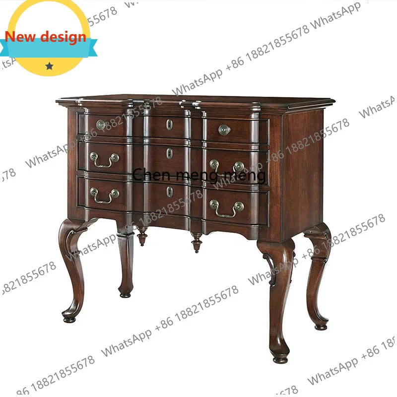 

Американские ретро-тумбы из цельного дерева, стол для прихожей, изысканный приставной шкафчик, брендовая мебель, изготовленная на заказ элитными производителями.