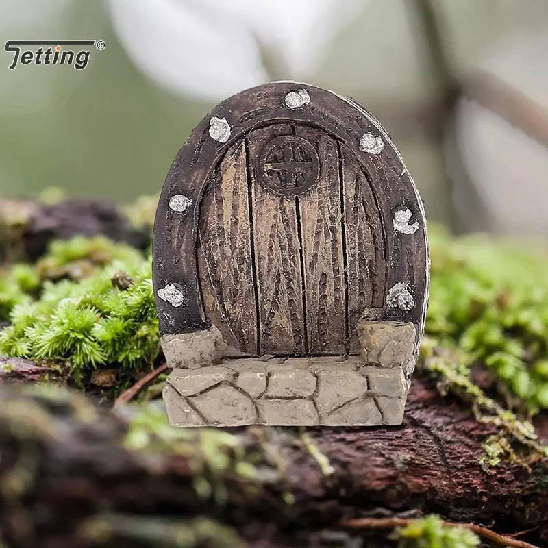 3Pcs Small Door Frame Accessories Mini Rustic Resin Tree Stump Decorations Crafts Mini Landscape Ornaments Home Decor