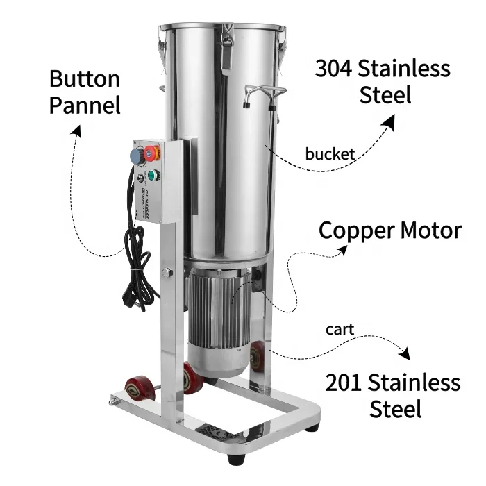 Commercial Fruit Vegetable Pulping Machine Large Capacity, Tomato Carrot Puree Maker, Stuffing Breaking Blender