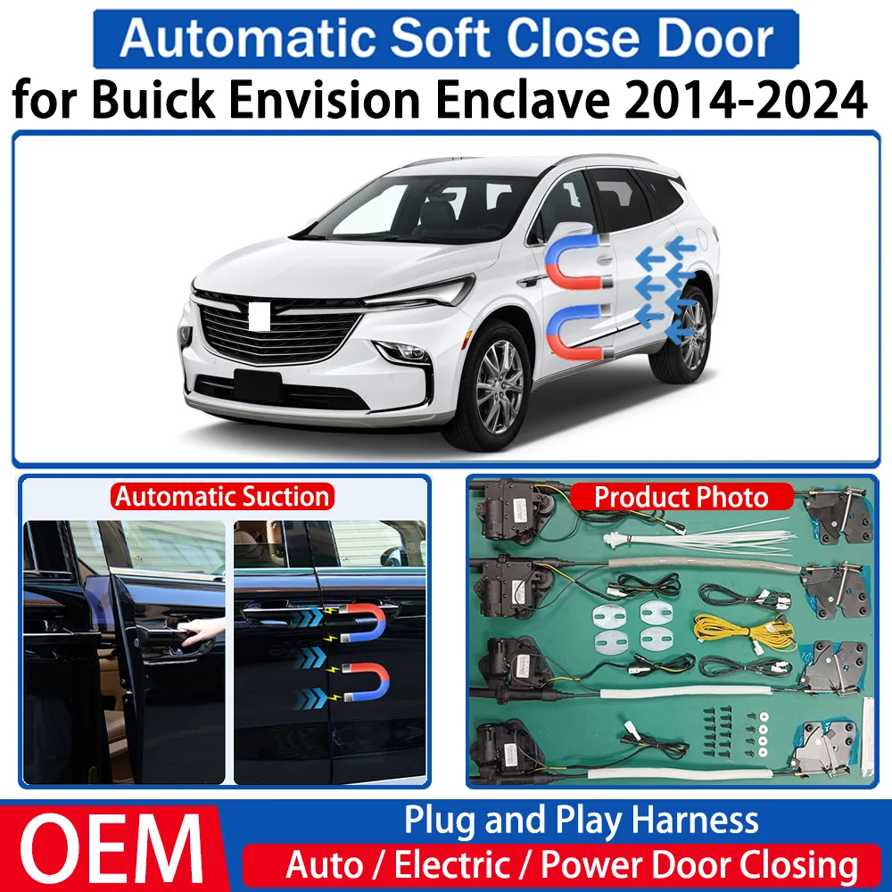 for Buick Envision Enclave 2014-2024 Car OEM Automatic Soft Close Door Electric Suction Kit Auto Power Closing System Plug＆play