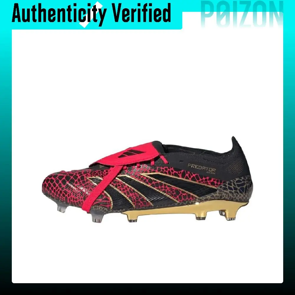 Adidas Slip Resistant Abrasion Resistant Soccer Shoes Unisex Black Red IH0958