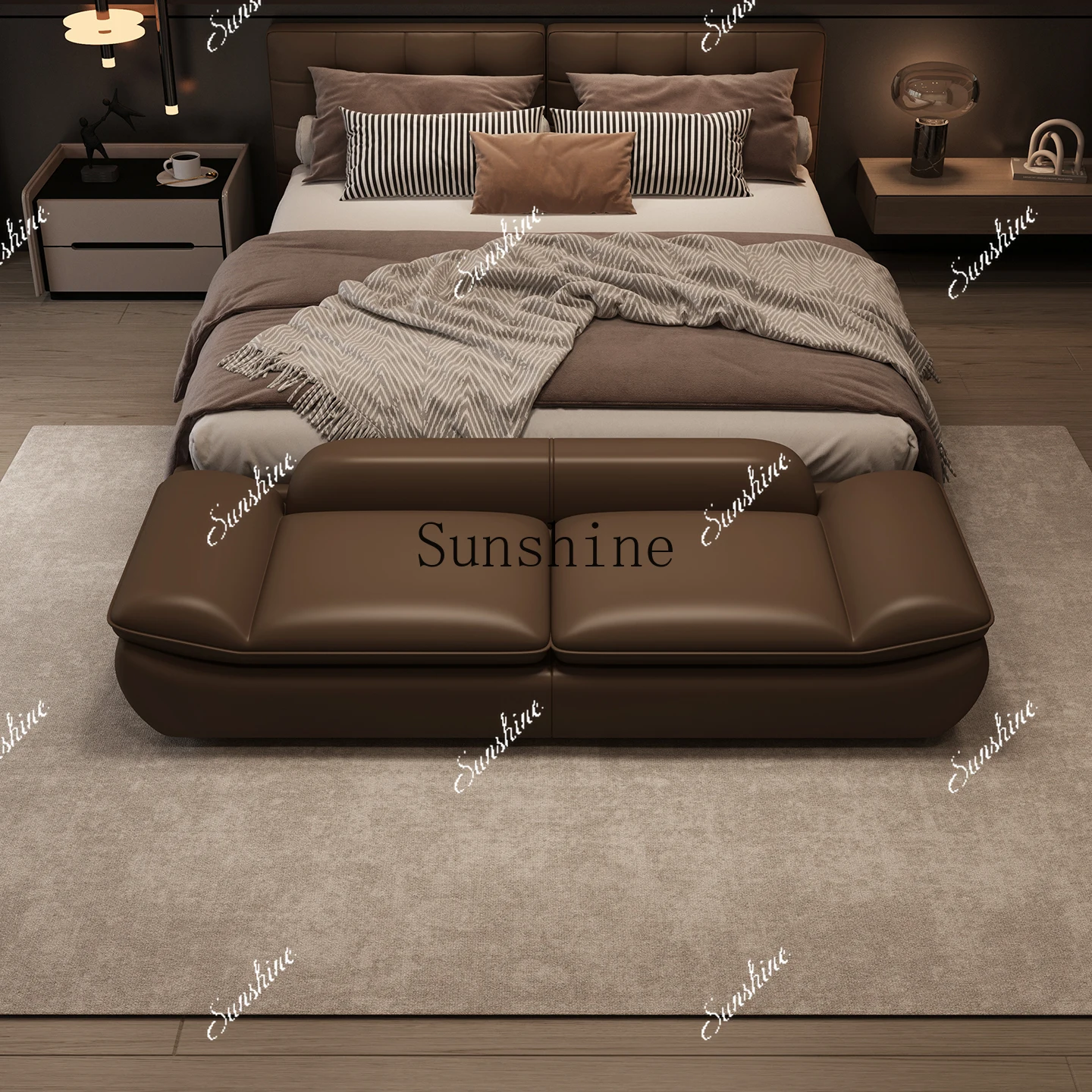 

Italian bedside stool bedroom minimalist small apartment living room household bench FT