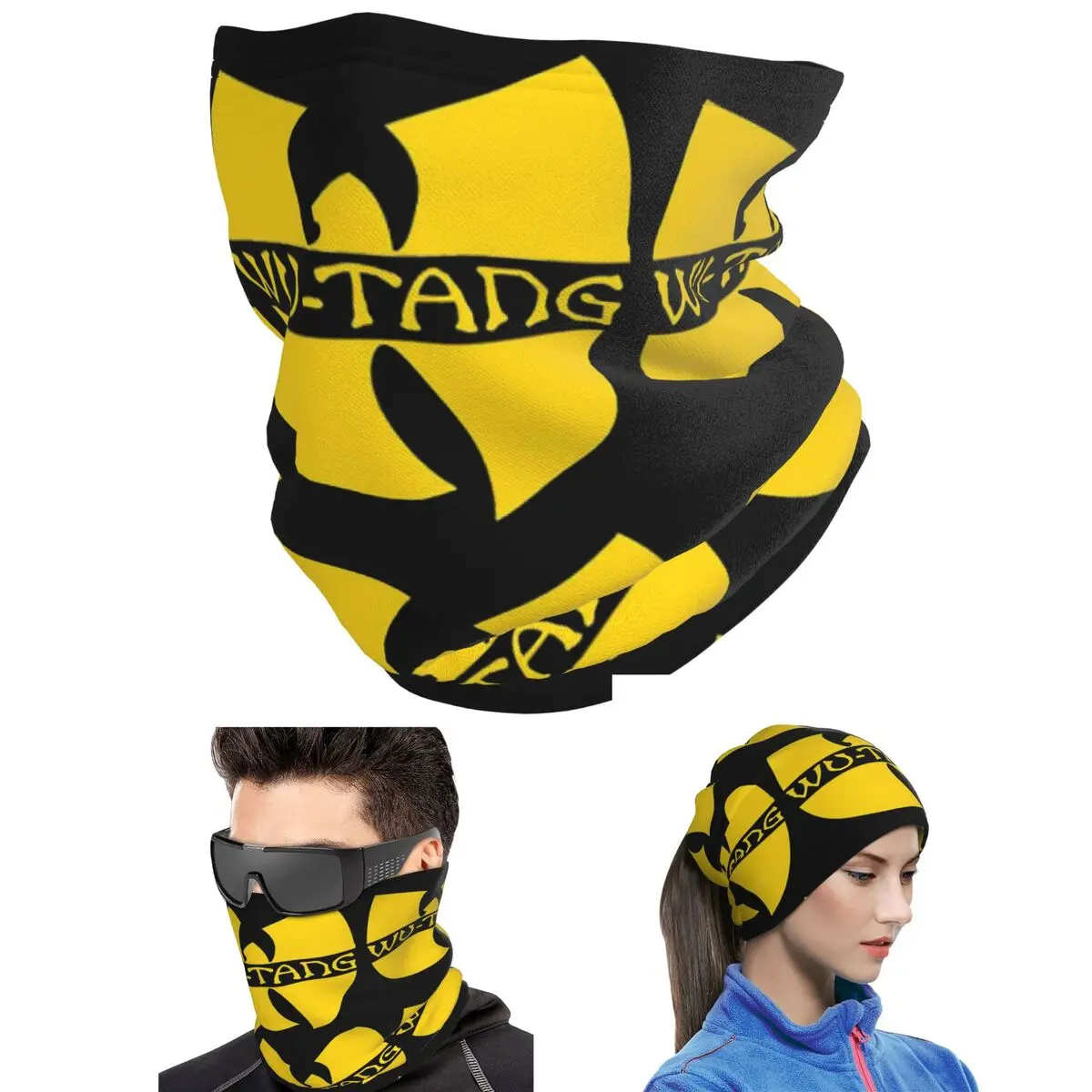 Wu Tang Clan Print Bandana Neck Cover Printed Face Scarf Hiking Fishing Face Mask Unisex Adult Breathable
