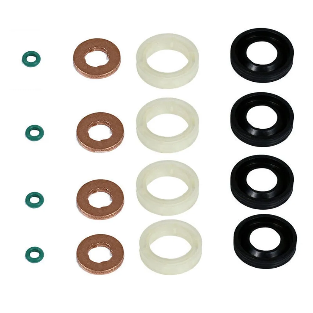 16Pcs O-Ring Washers Kit Flat Seal Ring Gasket Tool for Sump Plugs Oil Injector Repair Kit 1.6HDI Diesel Injector Seal Washer