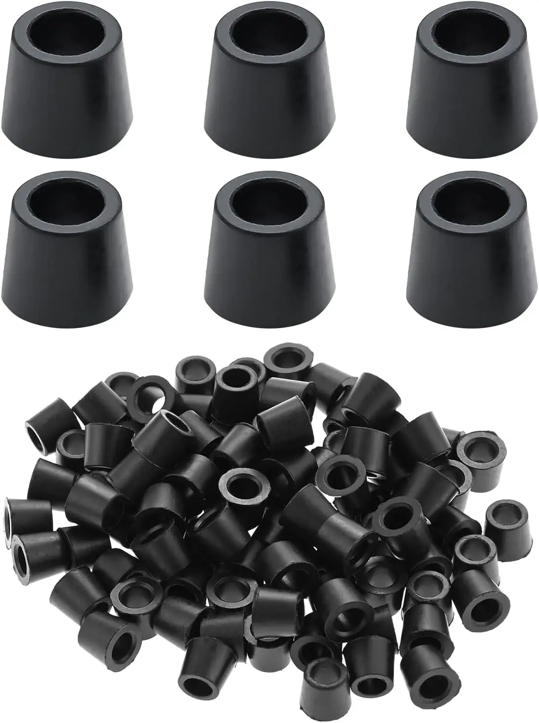 100pcs 1/4' Quick Coupler Charging Gaskets Sealing Kit Hose Seals Rubber Gasket Seals for AC Refrigeration Charging Hose