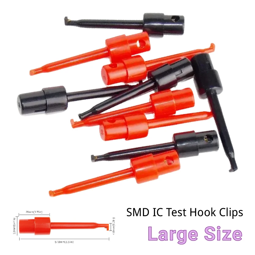 

Micro Grabber Test Clips for Multimeter Leads and SMD IC Circuit Testing Connectors