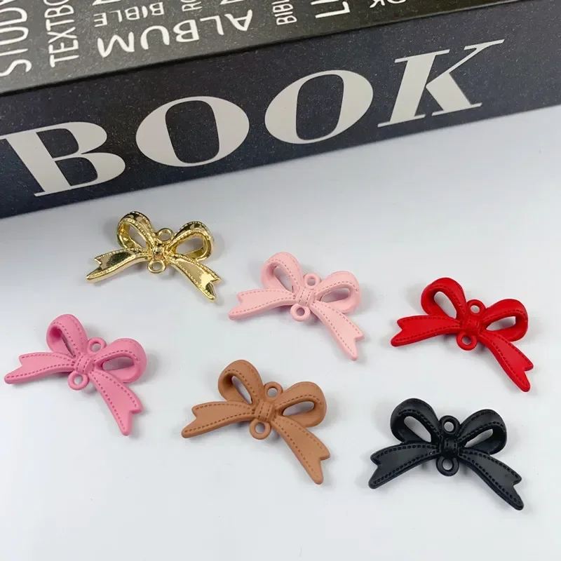 10pcs butterfly pendant connectors bow alloy pendants jewelry connectors handmade necklace earrings diy jewelry making findings