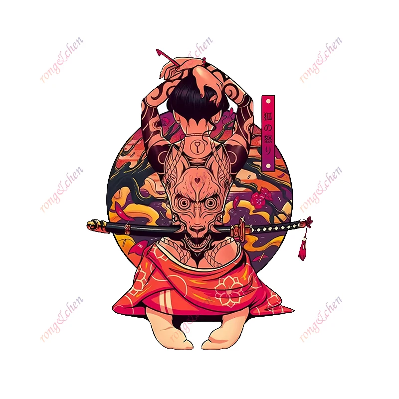 

Sexy Girl Car Sticker Cherry Samurai for Car Motorcycle Racing Helmet Laptop Trunk Body Car Window Surfboard PVC Vinyl Decals