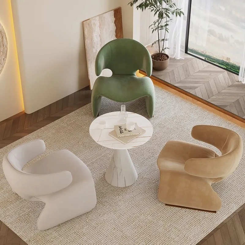 Creative Internet celebrity single sofa light luxury modern leisure reception sofa chair arc negotiation