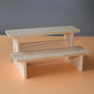 木製ディスプレイライザーウッドディスプレイデザート図形のレイザースタンドconutertopジュエリーディスプレイライザーシェルフキャンディーフィギュアビュッフェ 10最高の販売木製スタンド-6