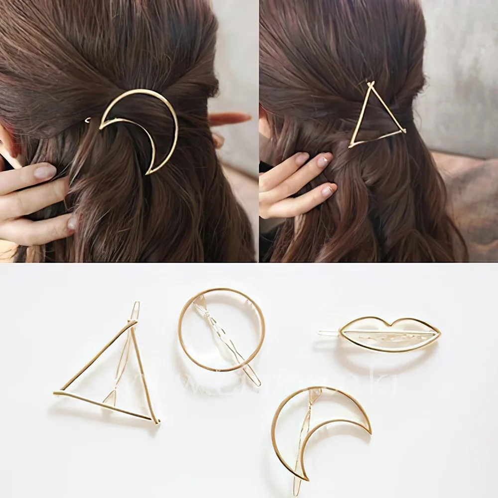 Women Hollow Bowknot Hair Combs Metal Gold Silver Pearl Flower Hairpin Hair Accessories Geometric Irregular Hairgrip dropshiping