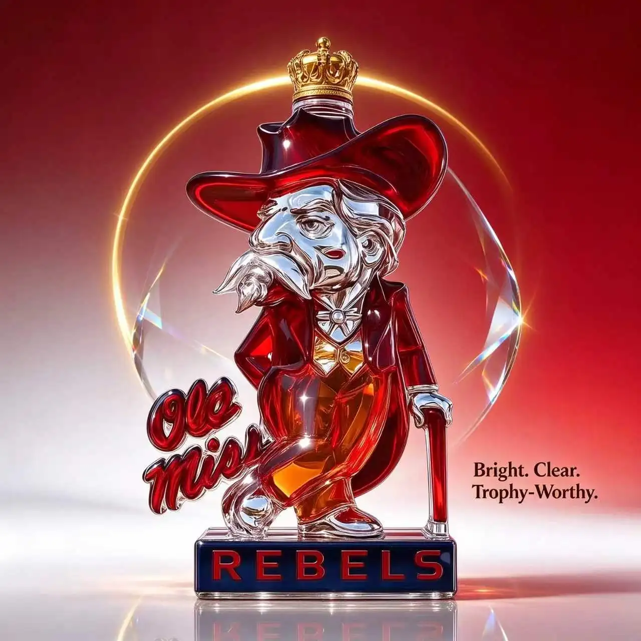 Rebels Character Shaped Glass Decanter, Cool Liquor Bottle Ornament, Bar Decor Collectible Gift for Whiskey Enthusiasts
