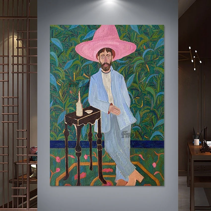 

New Design Portrait Painting Wall, Abstract Animal Picture, Canvas Artwork, Frameless, Handmade Modern Art Figure Drawing Decor