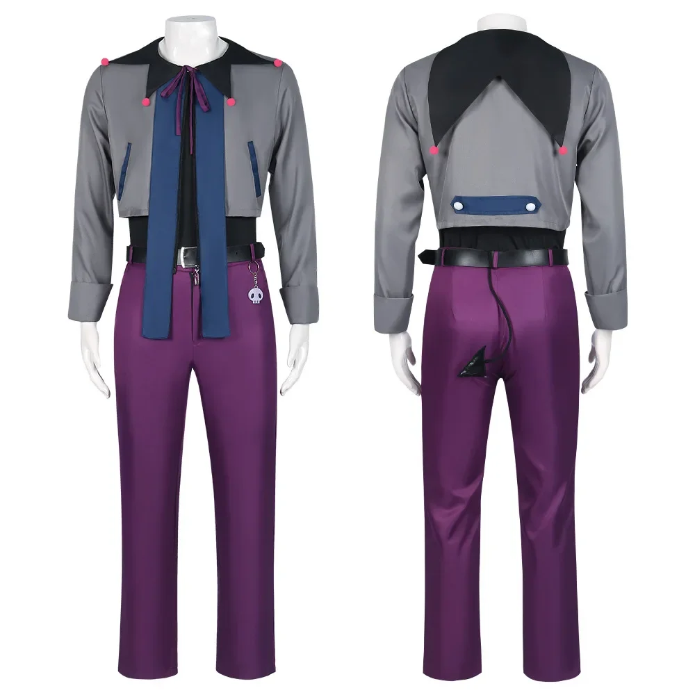 Anime BLUE LOCK Reo Mikage Cosplay Costume Halloween Role Play Uniform Men Black Cute Casual Wear Purple Daily Wig Full Suit