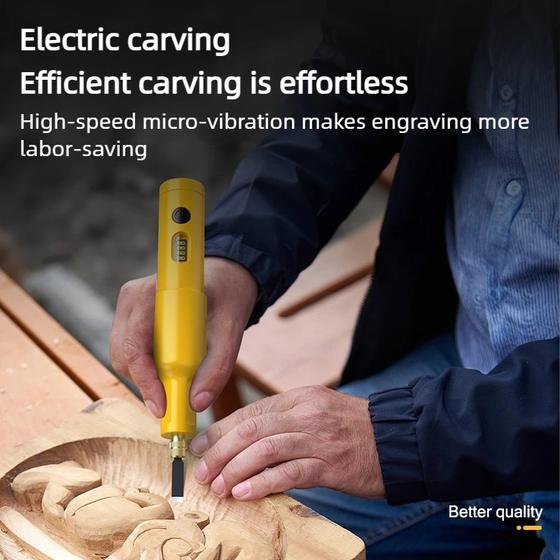 Electric Carving Machine Set Woodworking Small Handheld Chisel Knife Carpenter Bonsai Root Carving Lithium Electric Hand Tools