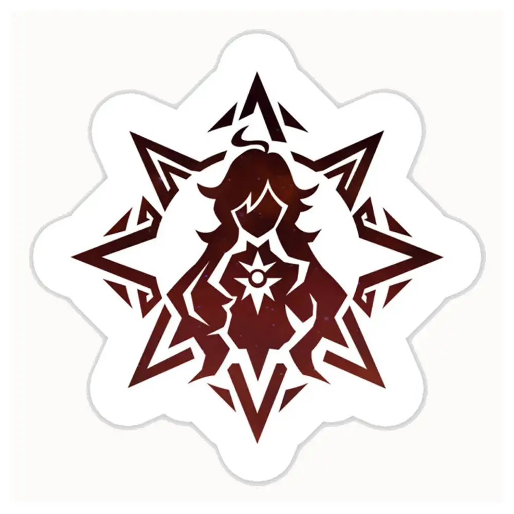 Genshin Impact Mavuika Emblem Constellation Waterproof Stickers For Decorating Car Windows Motorcycles And Computers.