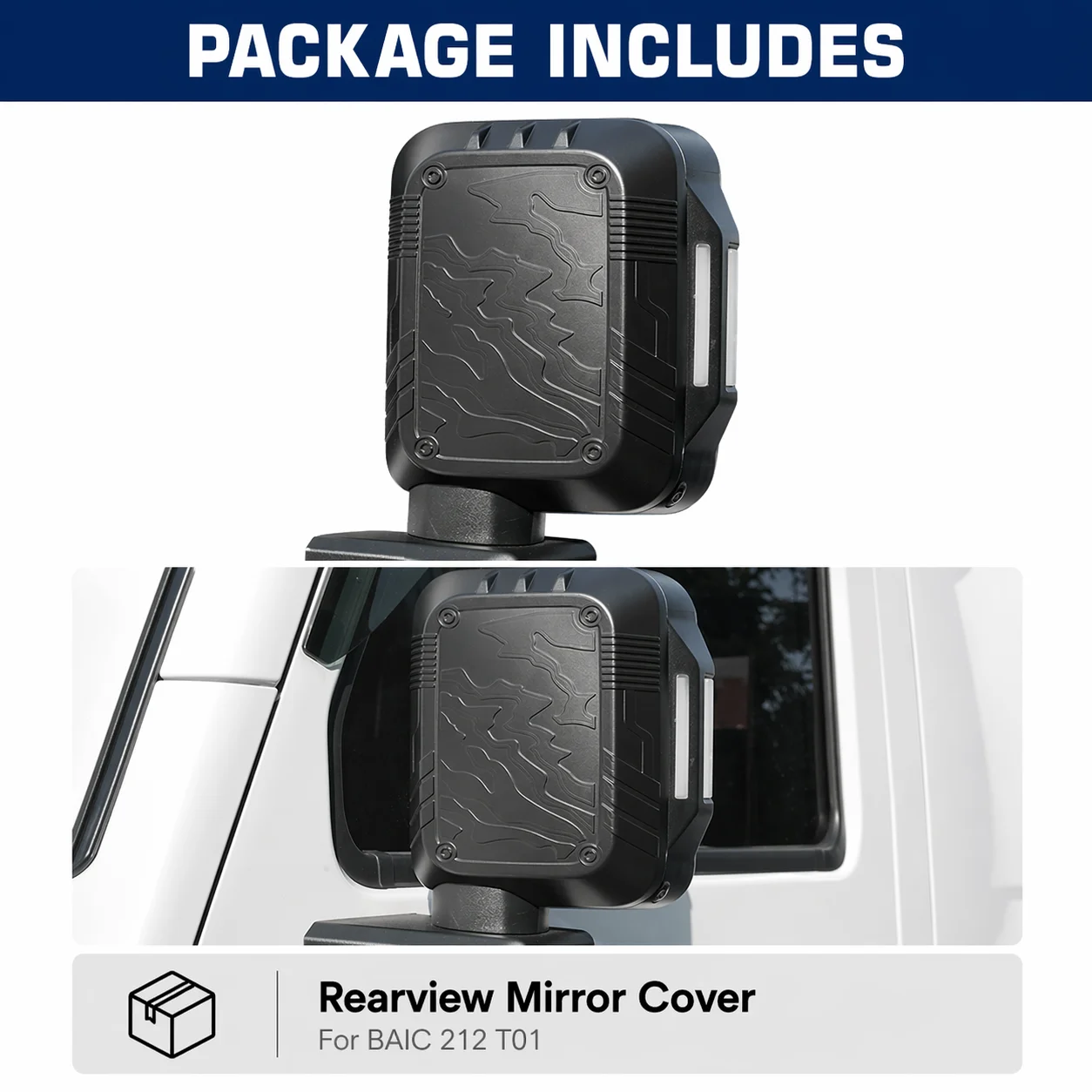 

For BAIC 212 T01 2024 2025 Modified Car Rearview Mirror Protective Cover Decorative Frame Accessories