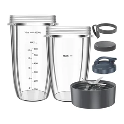 Części zamienne do blendera do Nutribullet, 32Oz i 24Oz Nutribullet Kubki blendera z pokrywkami Części zamienne do ostrzy ekstraktora