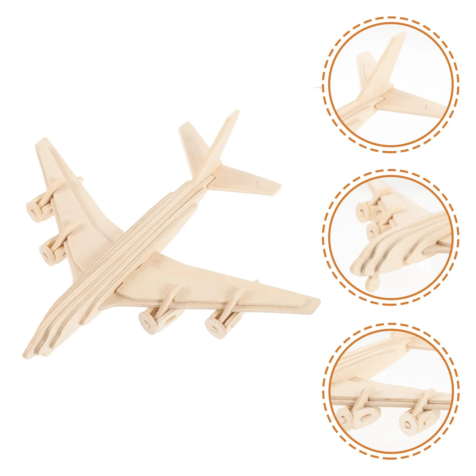 

Wooden Airplane DIY Crafts Plane Assemble Painting Wood 3D Puzzle Kit Toddlers Kids Decoration Learning Gift Plane Models