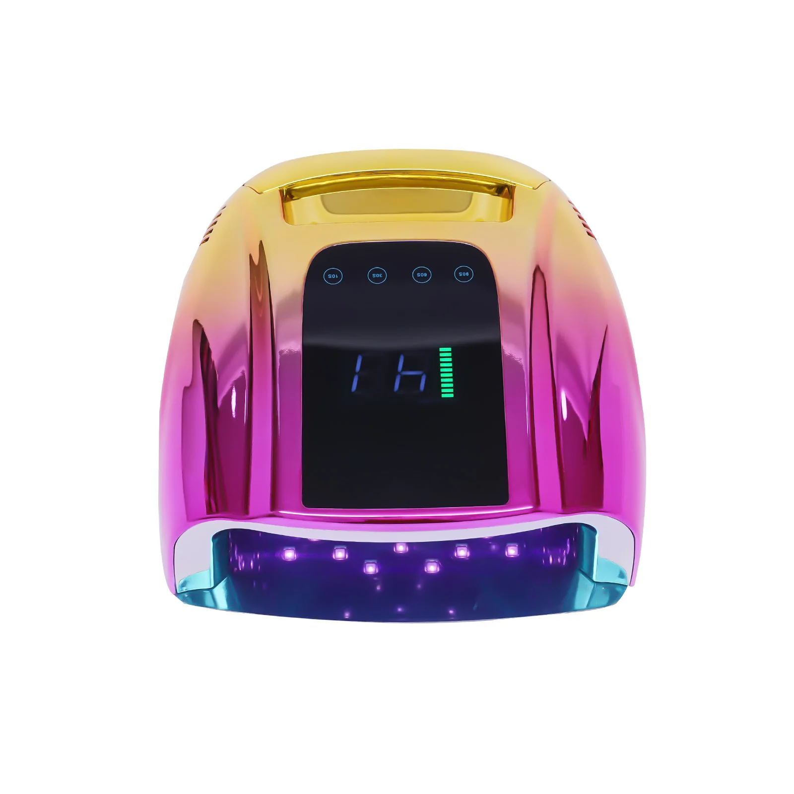 96W UV LED 네일 램프 충전식 무선 젤 네일 드라이어 (4가지 타이머 설정 및 스마트 센서 그라데이션 휴대용 매니큐어 라이트 포함)