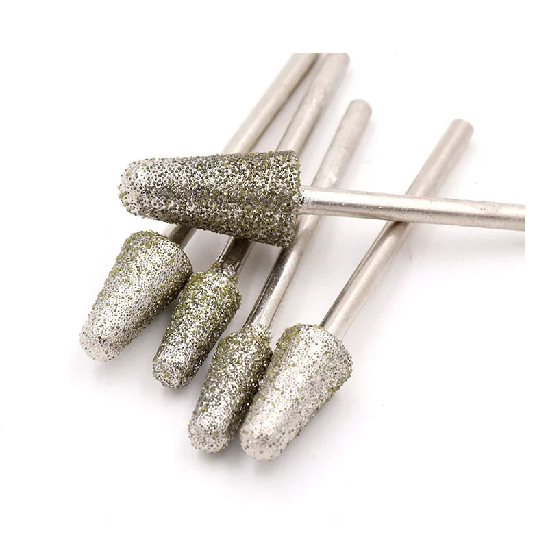 B نوع 20 قطعة لدغ طحن الماس 0.8-10 مللي متر لقم طحن الأسنان نقطة الماس 2.35 مللي متر 3 مللي متر عرقوب نقطة الطحن مطحنة القالب دريمل #4