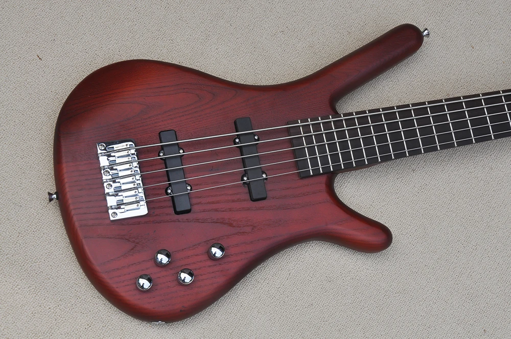 5 Strings 24 Frets Electric Bass with Active Circuit,Rosewood Fretboard,Custmizable