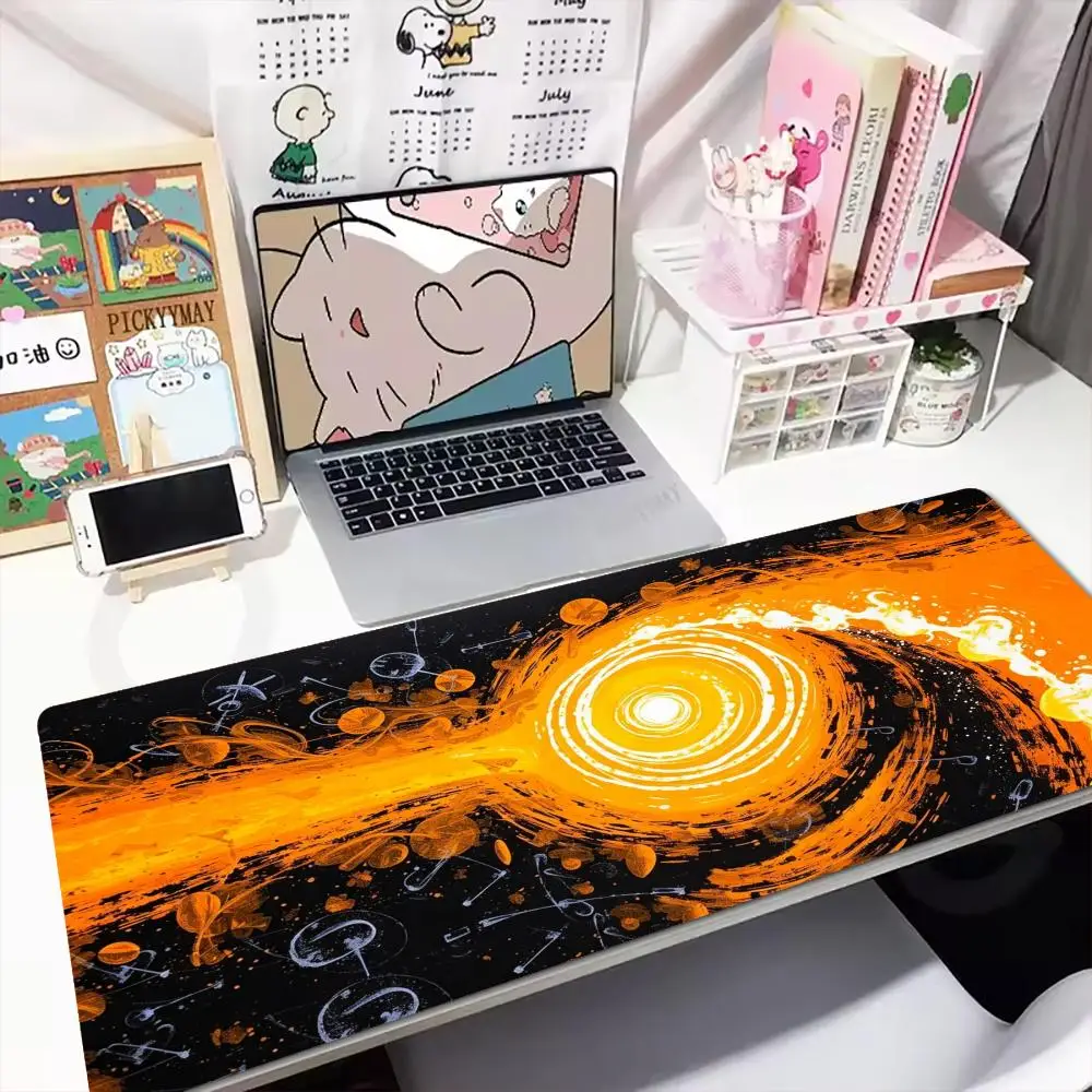 Abstract Swirl Light Stream XXL Gaming Mouse Pad Cosmic Star Trail Art Desk Mat Non-Slip Rubber Computer Keyboard Mouse Mats