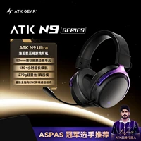 Auriculares Inalámbricos para Juegos ATK N9 Ultra eSports con Micrófono para PS5, PS4 y PC, Micrófono con Sonido Envolvente Virtual 7.1 y Reducción de Ruido