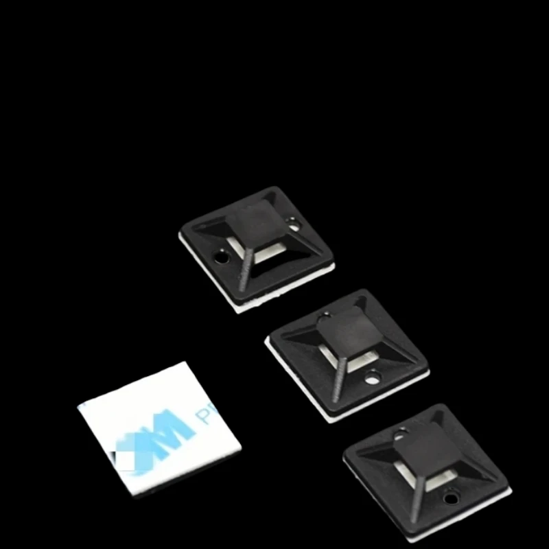 HS Self Adhesive Cable Tie Bases Mount Strong Glue Wire Wall Holder Car Fixing Seat Clips Suction Position Sucker
