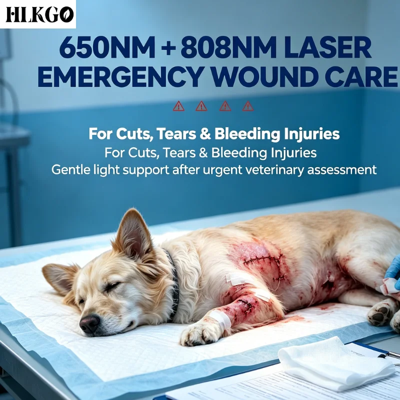 Professional 5W Class IV 650nm 808nm Veterinary Laser Therapy for Dogs Cats Horses Bursitis Osteoarthritis Pain Management Home