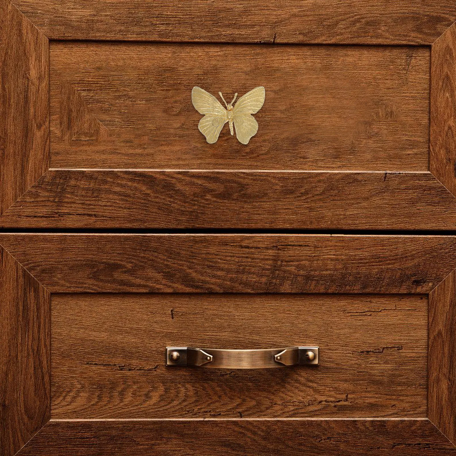 

Butterfly-Shaped Brass Cabinet Handle for 's Wardrobe Dresser Drawer Pull Decorative Vintage Animal Interior Door Knob
