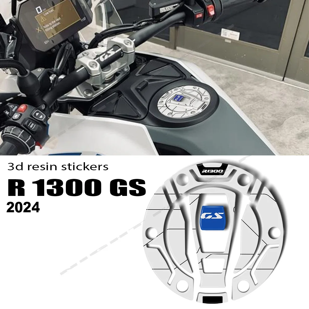 Motorcycle Accessories 3D Epoxy Resin Sticker Protection Kit Fuel Tank Cap Sticker For BMW R1300GS GS 1300 2024