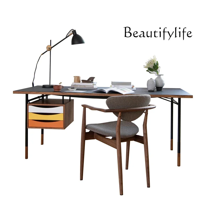 

Simple desk Modern writing table Walnut study table Designer style furniture