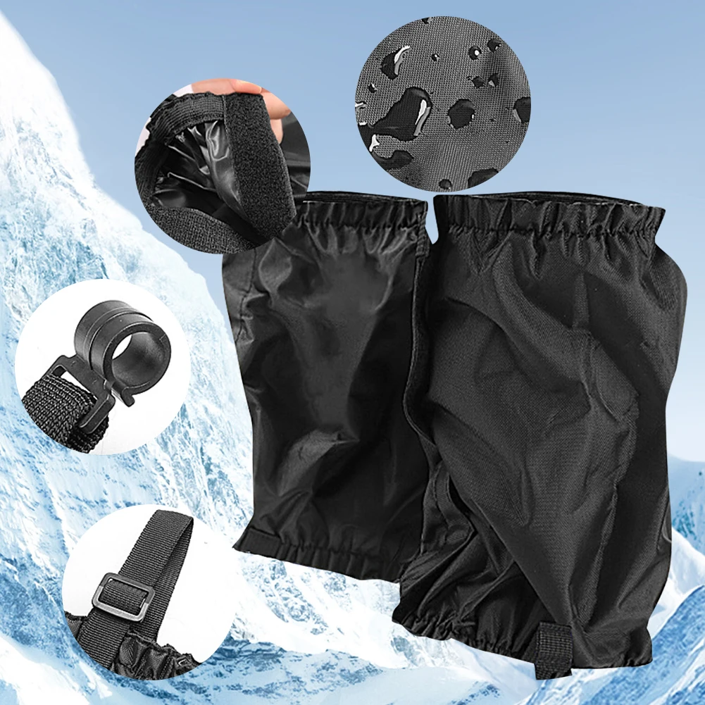 Unissex ao ar livre neve pé capa impermeável legging polainas capas de perna para caminhadas ao ar livre caminhada escalada caça