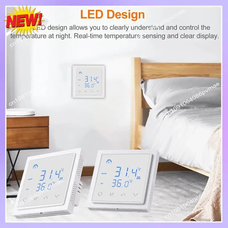 t24c-スマートサーモスタット-16a-床暖房温度コントローラー-led-タッチスクリーン-85-265v-電気加熱制御