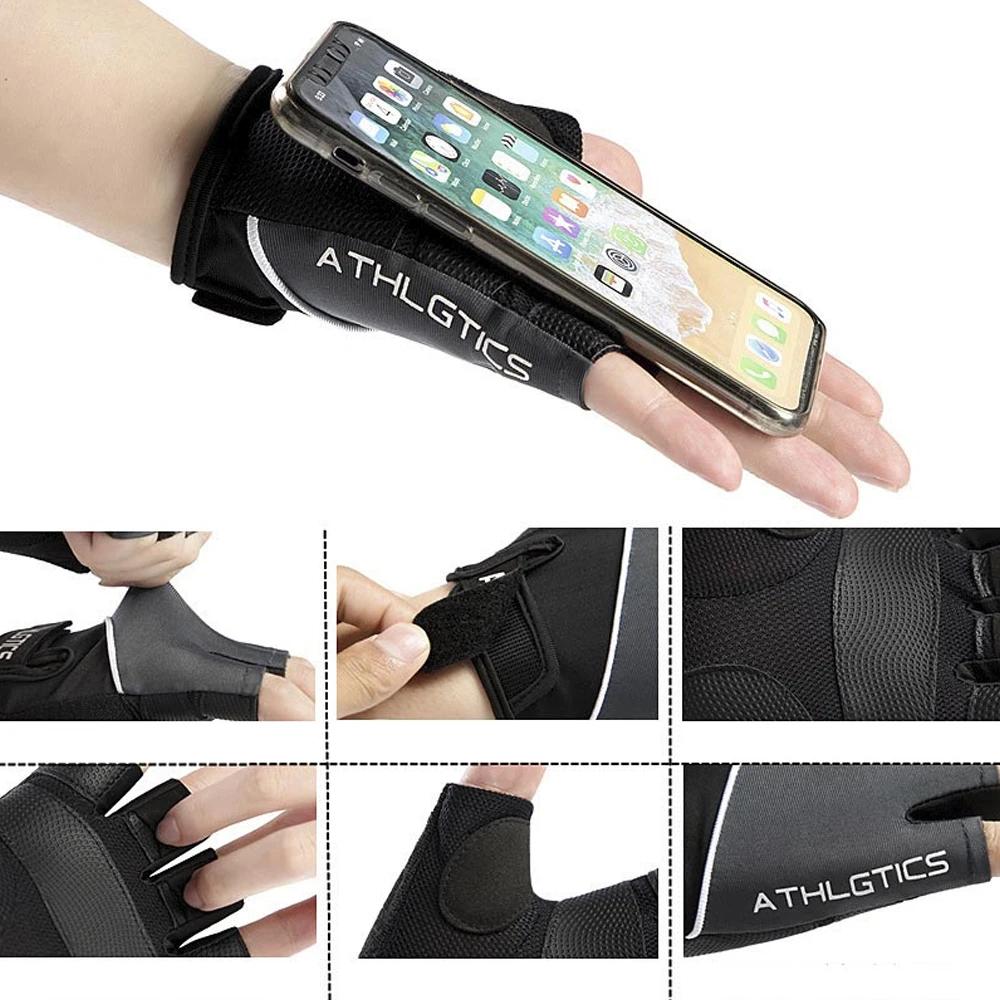 1 Paar atmungsaktive fingerlose Fahrradhandschuhe für Männer und Frauen, Workout, Fitnessstudio, Gewichtheben, Training, Übung, Fitness – Detail 6