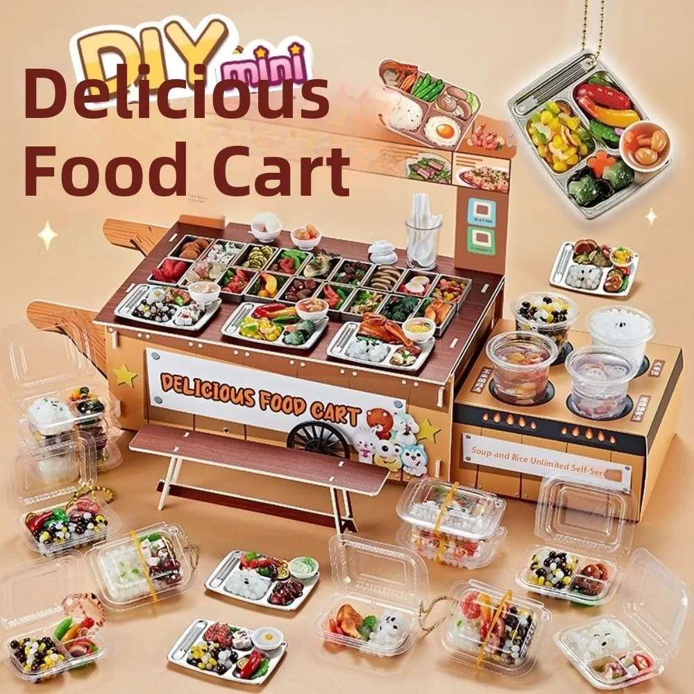 3D Pretend Play Küche Spielzeug Kreative Rolle Spielen Mini Fast Food Modell Spielzeug Wiederverwendbare DIY Kochen Interaktives Spielzeug
