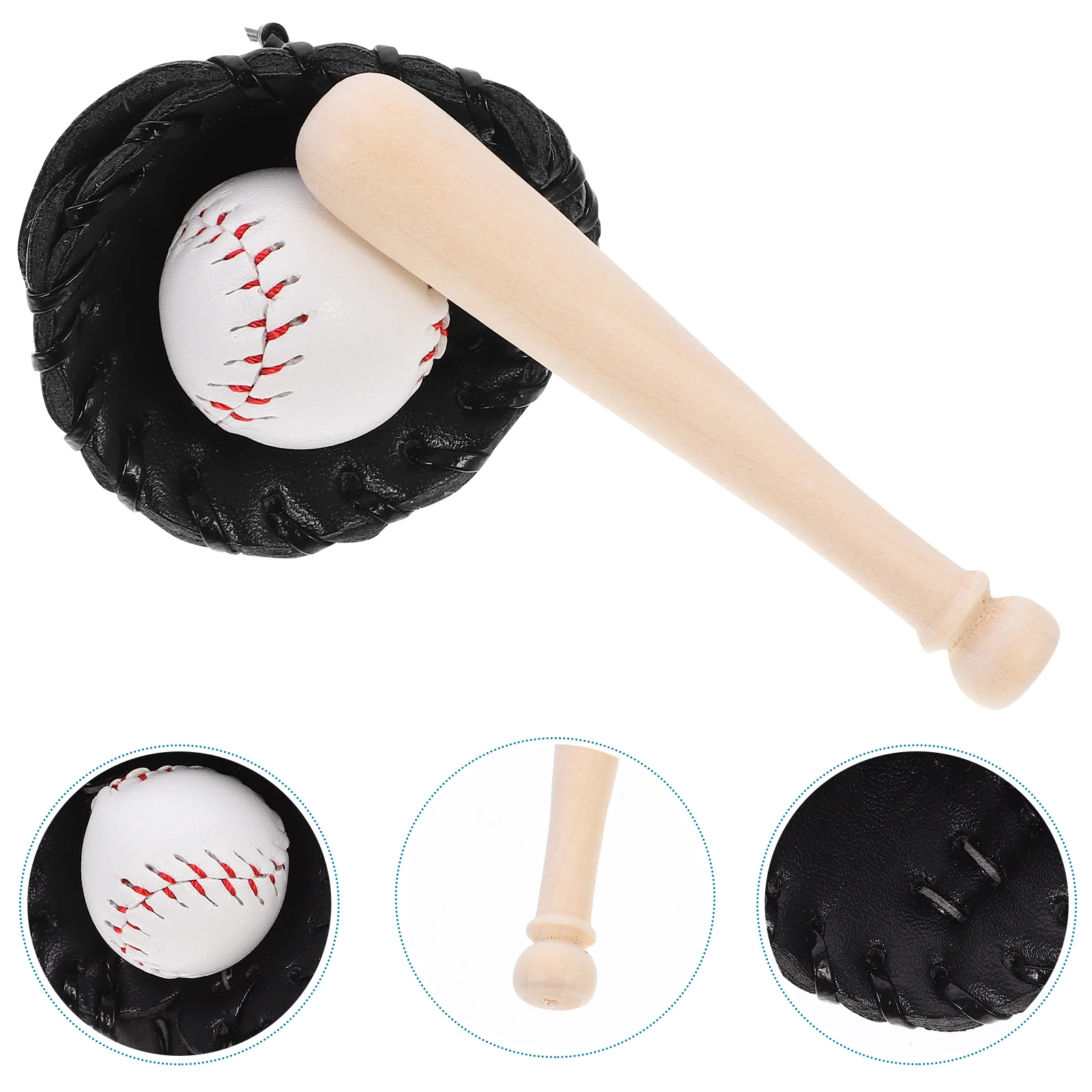 House Sporting Goods Tiny Accessories Mini Jersey Baseball Glove Wooden Miniature Sports Toys Dolls Kit