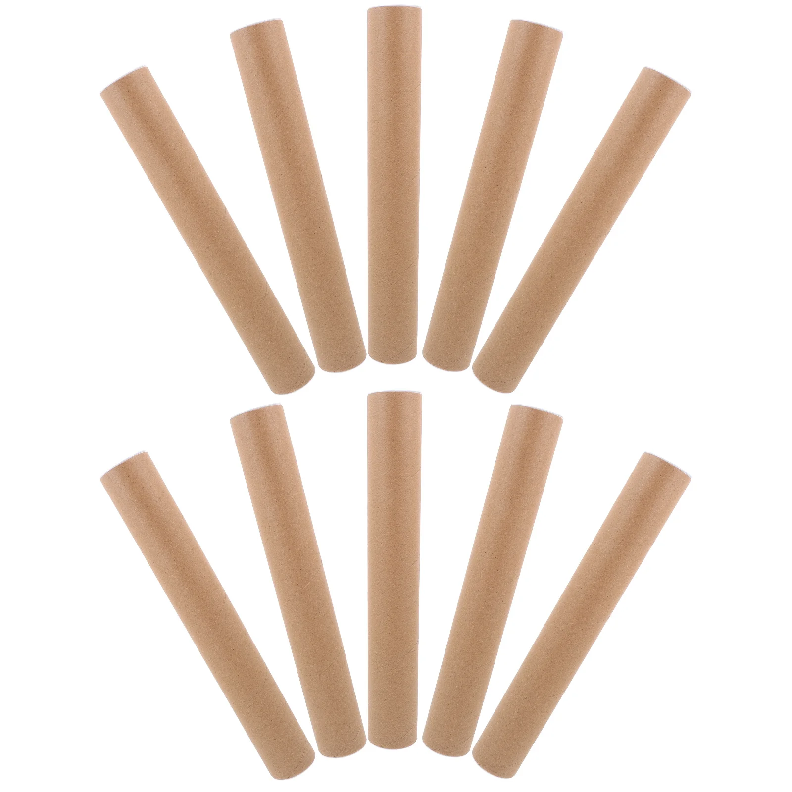 

10pcs Brown Cardboard Tubes Poster For Artwork Storage Drawing Case Mailing Tube Paper Holder Prints Storage Tube