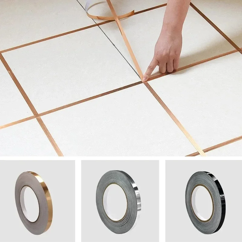 50M Self Adhesive Floor Tile Stickers Waterproof Wall Gap Sealing Tape Strip Floor Tile Beauty Seam Sticker Wall Decoration