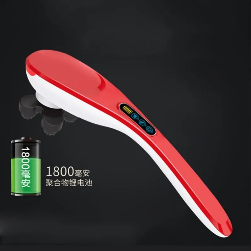 Wireless rechargeable massager with hammer back multifunctional whole body vibration personal hand-held massage stick